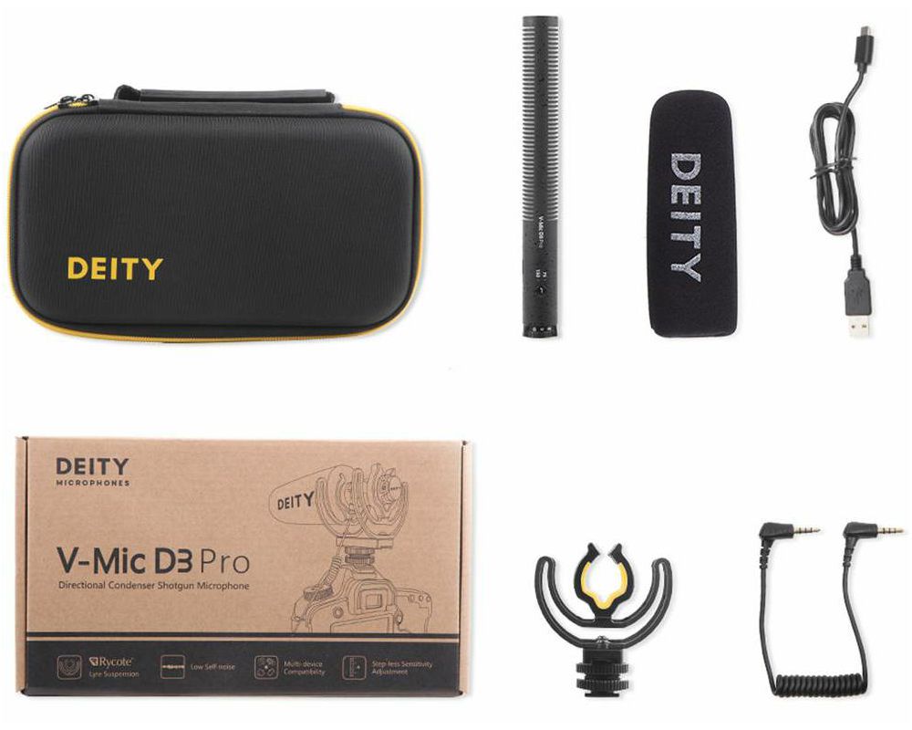 Deity V-Mic D3 Pro Supercardioid On-Camera Shotgun Microphone with Rycote Lyre Suspension