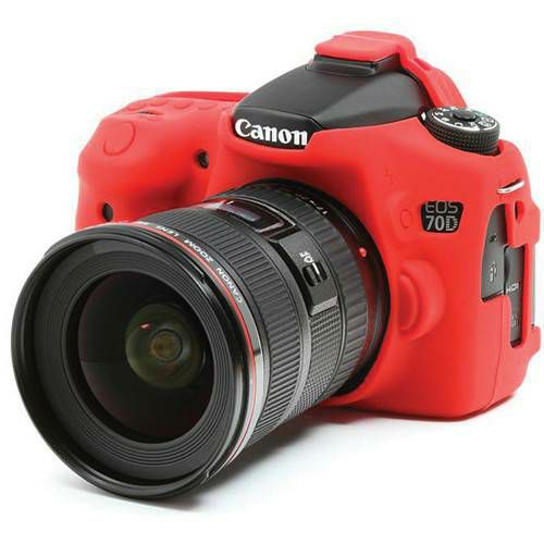 Discovered easyCover za Canon EOS 70D crvena gumeno zaštitno kućište camera case (ECC70DR)
