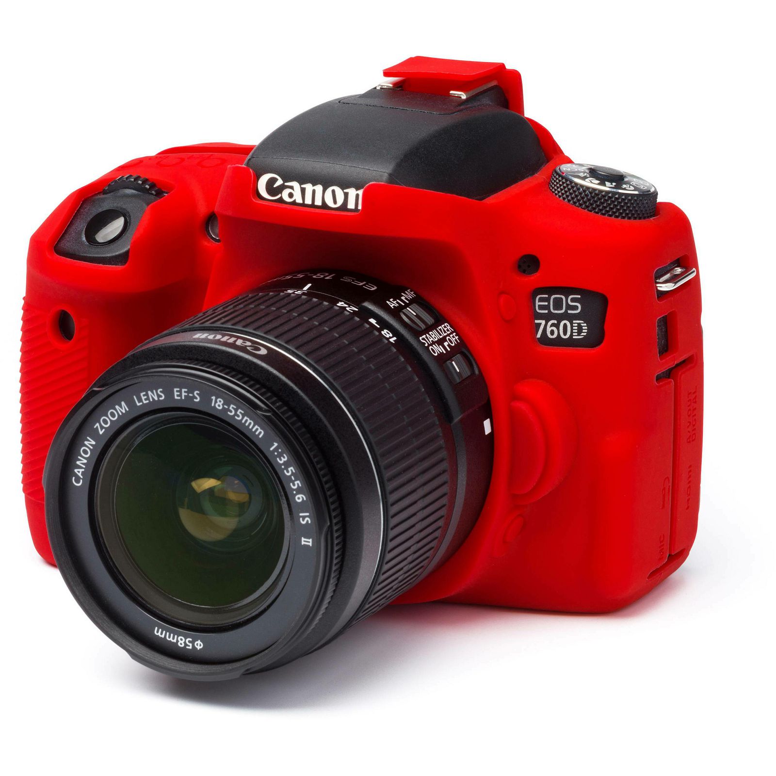 Discovered easyCover za Canon EOS 760D crvena boja Red gumeno zaštitno kućište camera case (ECC760DR)