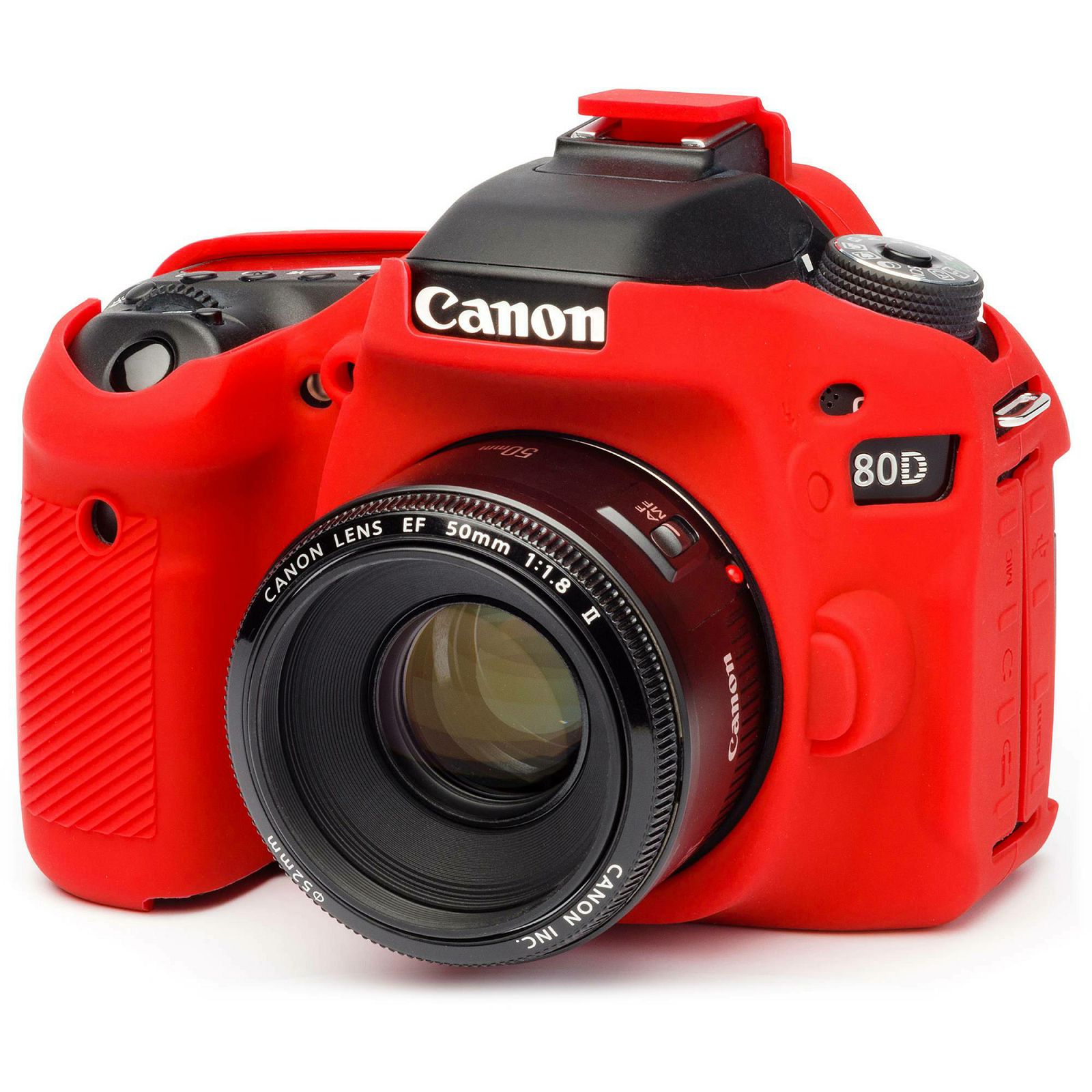Discovered easyCover za Canon EOS 80D Red gumeno zaštitno kućište camera case (ECC80DR)