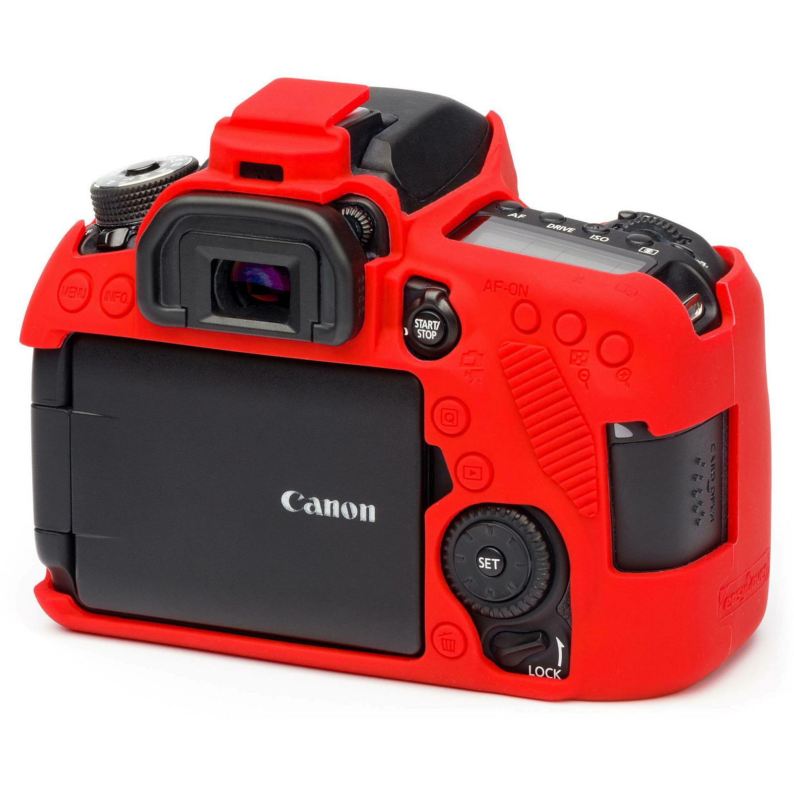 Discovered easyCover za Canon EOS 80D Red gumeno zaštitno kućište camera case (ECC80DR)