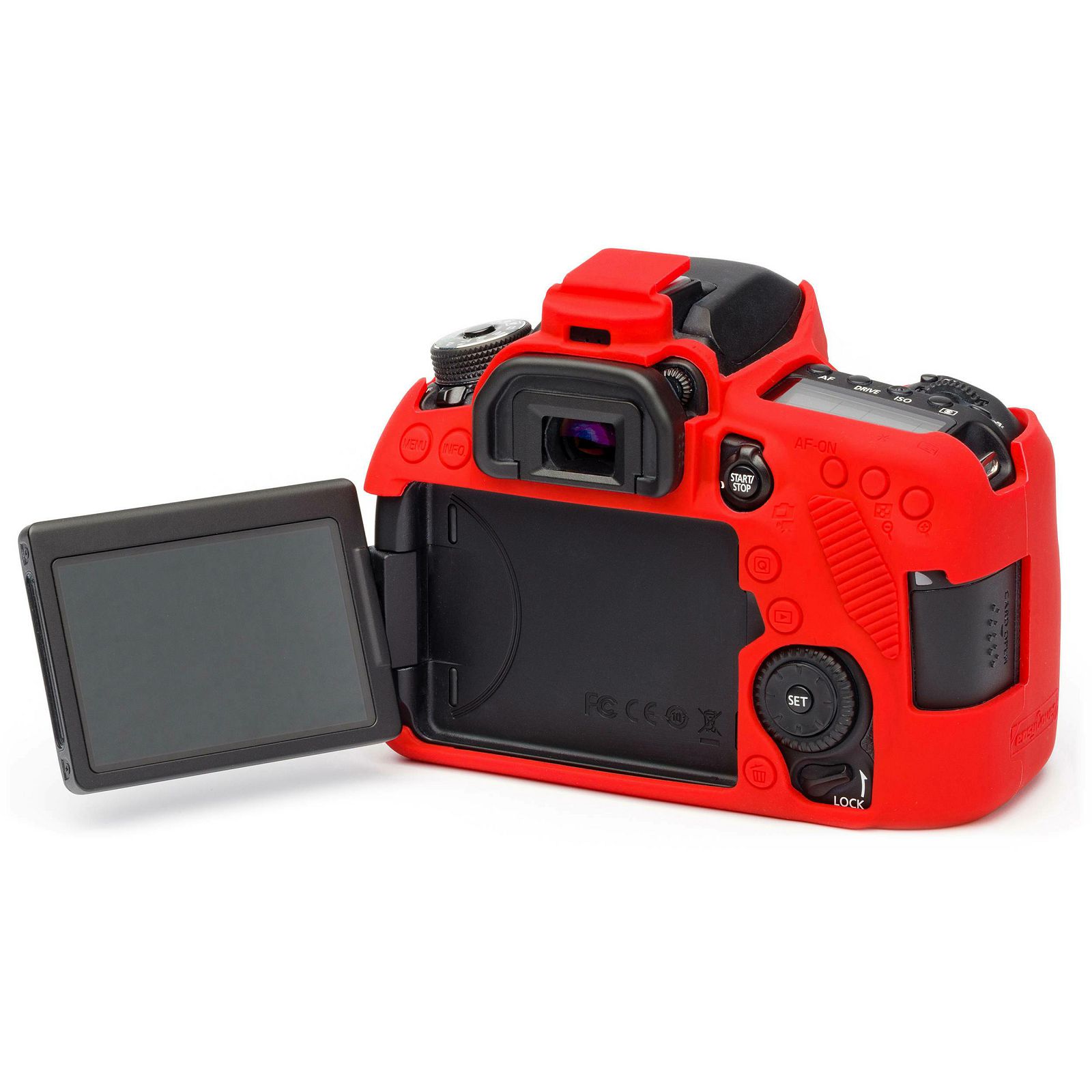 Discovered easyCover za Canon EOS 80D Red gumeno zaštitno kućište camera case (ECC80DR)