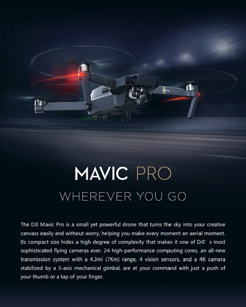 DJI Mavic Pro Fly More Combo - sklopivi dron quadcopter s 4K kamerom i gimbal stabilizatorom