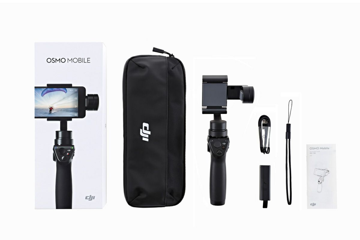 DJI Osmo Mobile Black 3-Axis Gimbal Stabilizer for Smartphones 3D stabilizator za mobitele