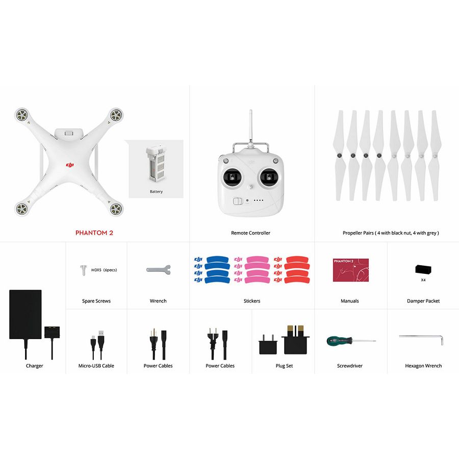 DJI Phantom 2 Quadcopter with Zenmuse H3-3D 3-Axis Gimbal RTF