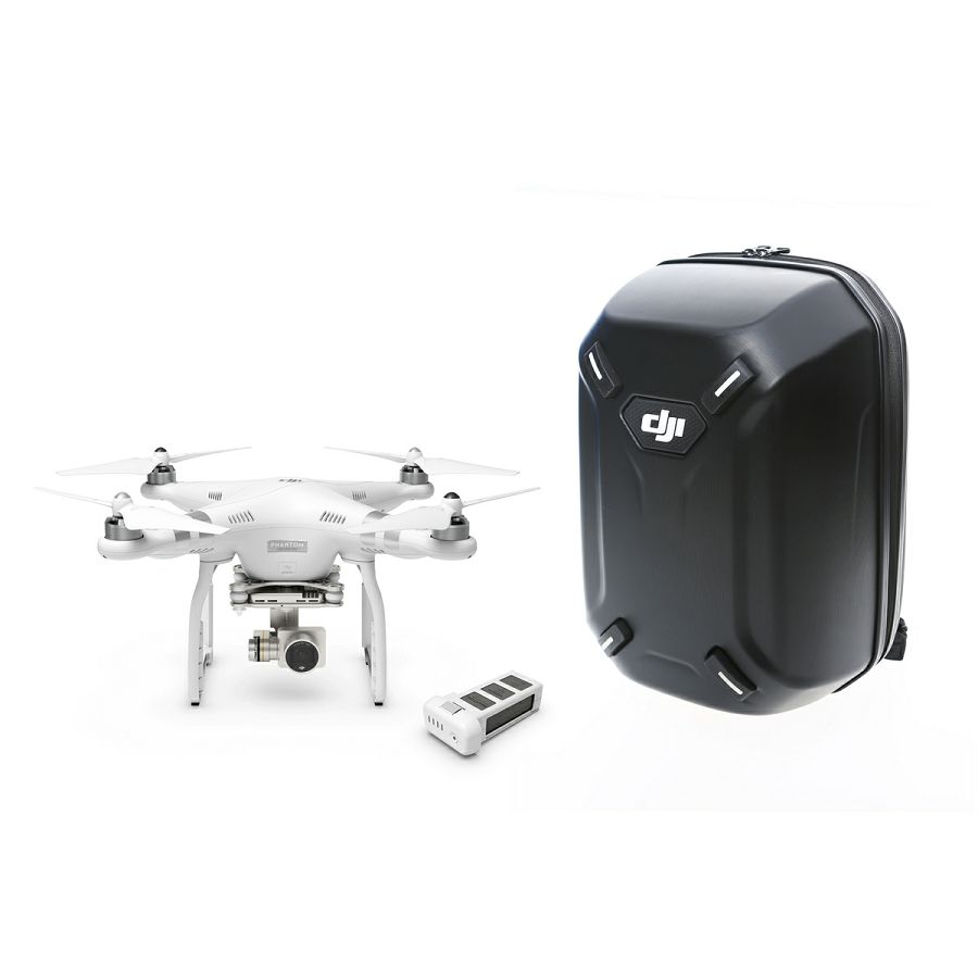 DJI Phantom 3 Advanced 2.7K dron + Extra Battery + Hardshell Backpack ruksak