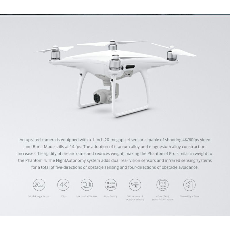 DJI Phantom 4 PRO dron quadcopter s 4K kamerom i gimbal stabilizatorom