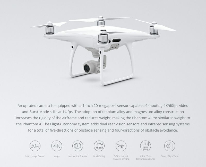 DJI Phantom 4 PRO+ plus dron quadcopter s 4K kamerom i gimbal stabilizatorom + LCD RC ekran 5,5" 1080p 1000cd/m2