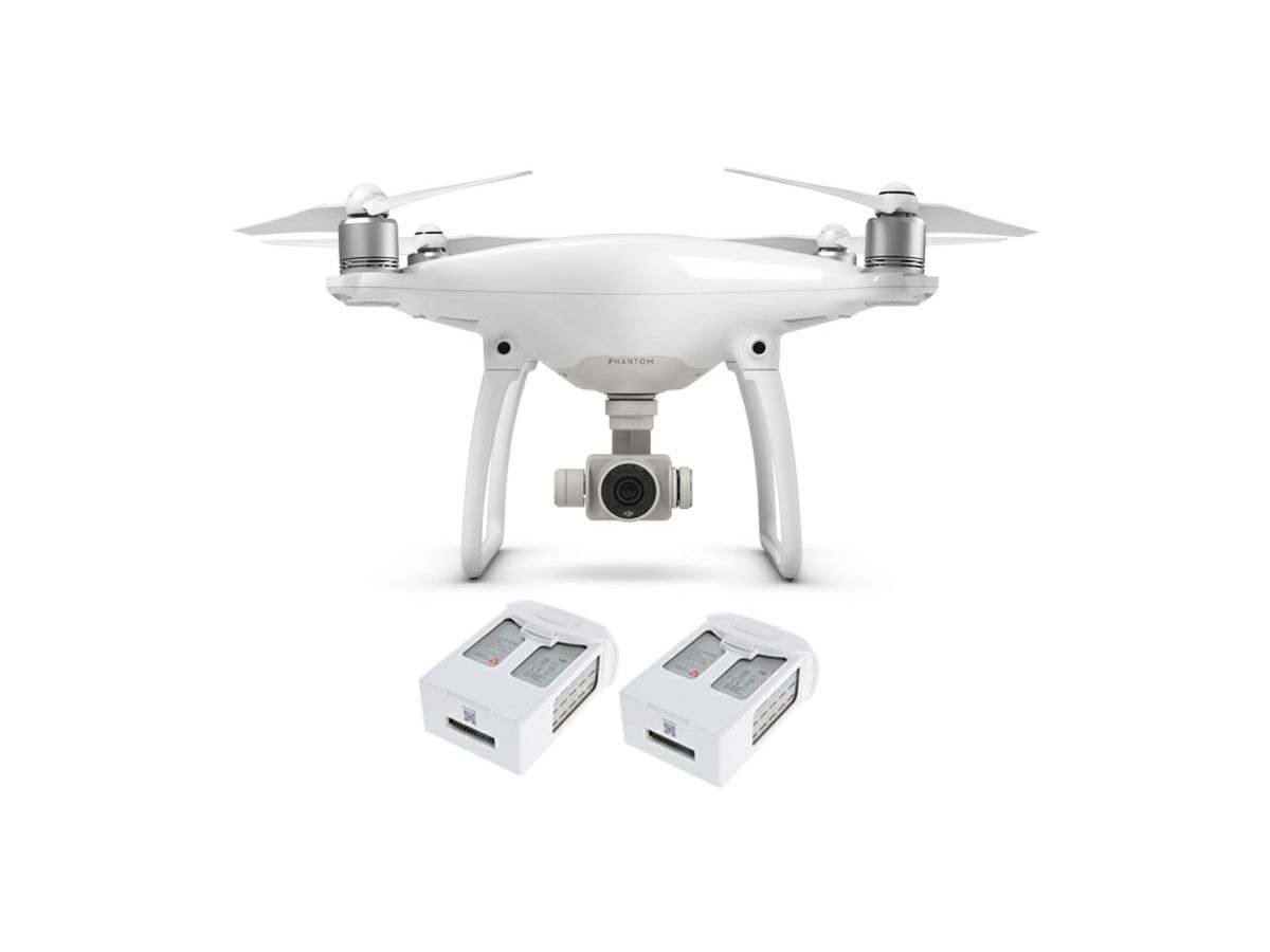 DJI Phantom 4 with Two Extra Batteries (Quadcopter dron + 4K kamera + 3D gimbal + 2x dodatne baterije) + gratis dodatno auto punjač