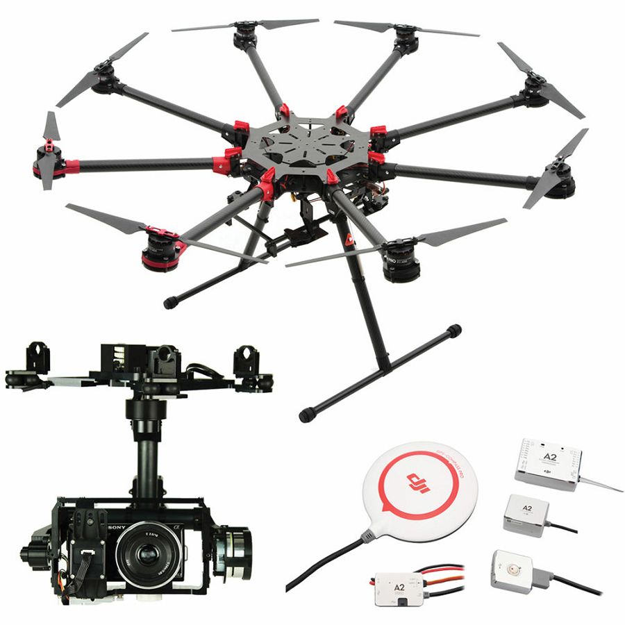 DJI Spreading Wings S1000+ & A2 & Z15 Zenmuse N7 Gimbal Combo Professional Aircraft multi-rotor Octocopter dron A2 Flight Controller Sony NEX-7 Gyroscope