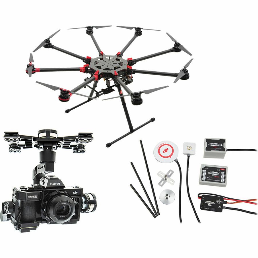 DJI Spreading Wings S1000+ & WKM & Z15 Zenmuse A7 Gimbal Combo Professional Aircraft multi-rotor Octocopter dron WooKong-M Flight Control System Sony a7S / a7R Gyroscope