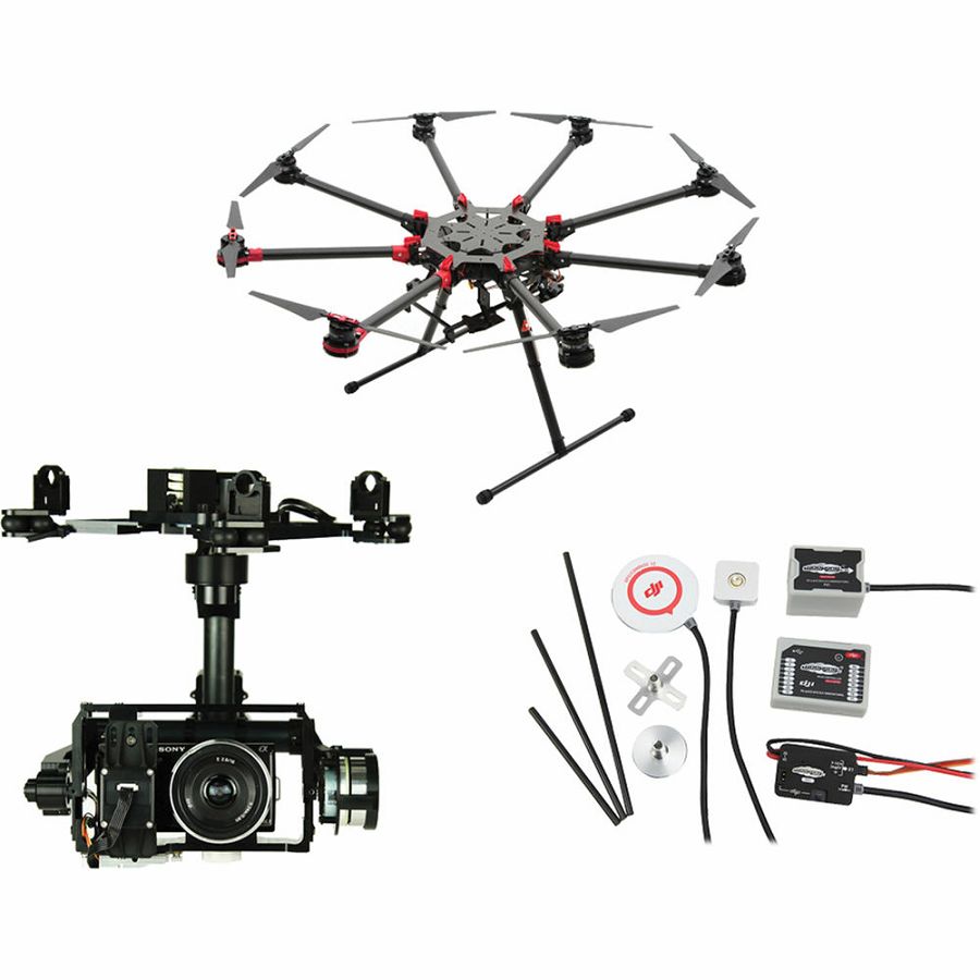 DJI Spreading Wings S1000+ & WKM & Z15 Zenmuse N5N Gimbal Combo Professional Aircraft multi-rotor Octocopter dron WooKong-M Flight Control System Sony NEX-5N Gyroscope