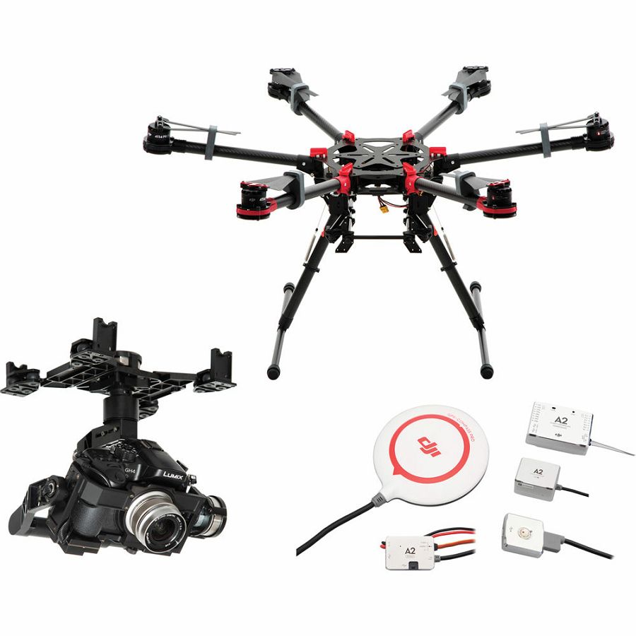 DJI Spreading Wings S900 + Flight Control System A2 + Zenmuse Z15 GH4 Combo dron Professional Aircraft multi-rotor Hexacopter Gyroscope