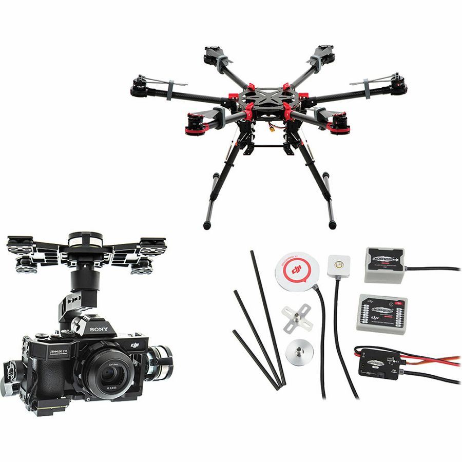 DJI Spreading Wings S900 + WKM + Z15 Zenmuse A7 Gimbal Combo dron Professional Aircraft multi-rotor Hexacopter WooKong-M Flight Control System Gyroscope