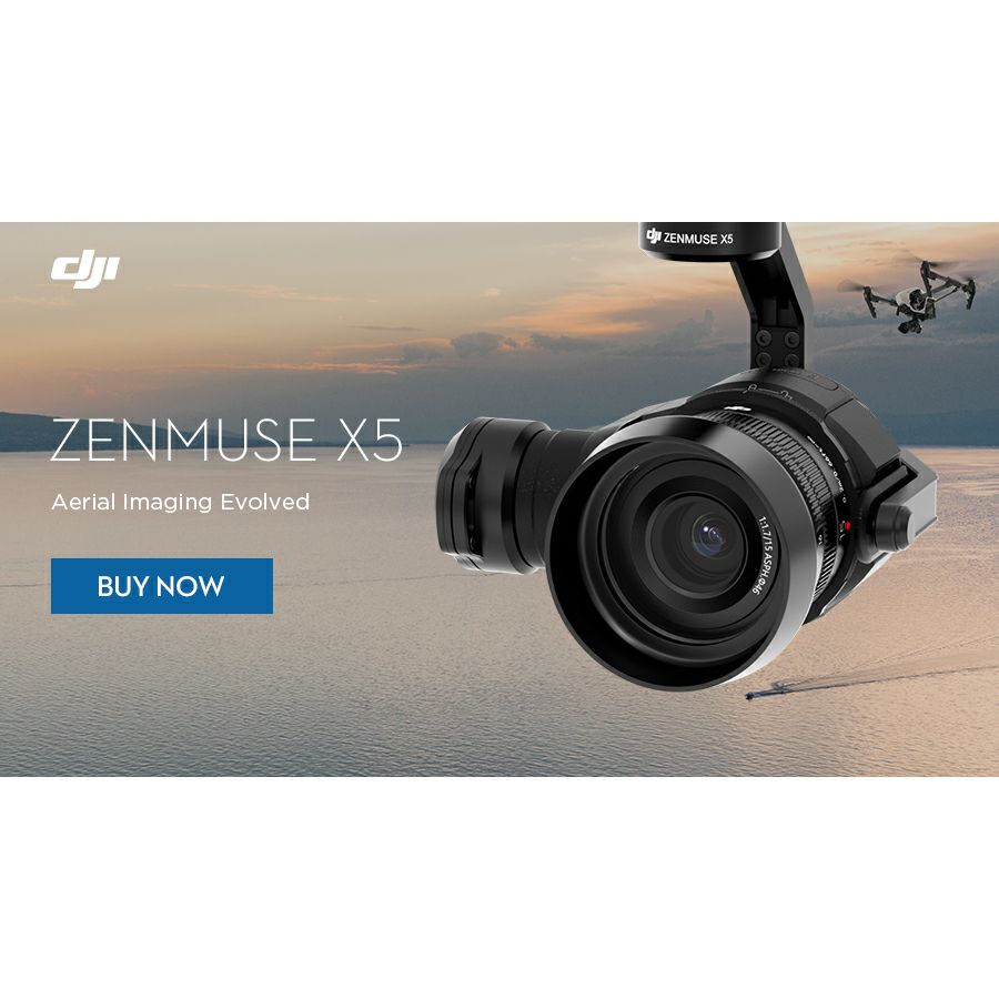 DJI Zenmuse X5 4K kamera + 3-Axis Gimbal stabilizator + objektiv15mm f/1.7 MFT Lens