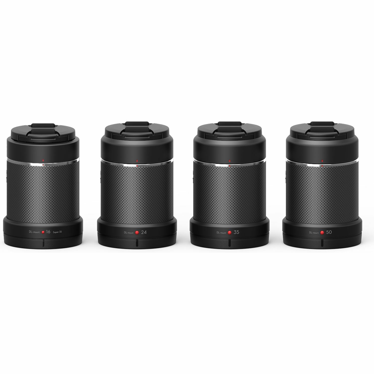 DJI Zenmuse X7 Spare Part 14 DJI DL/DL-S Lens Set DL-S 16mm f/2.8 ND + DL 24mm f/2.8 LS + DL 35mm f/2.8 LS + DL 50mm f/2.8 LS komplet objektiva za kameru drona