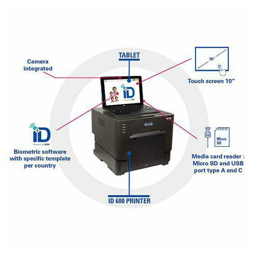 DNP Digital ID Photo System ID Plus with ID600 Printer