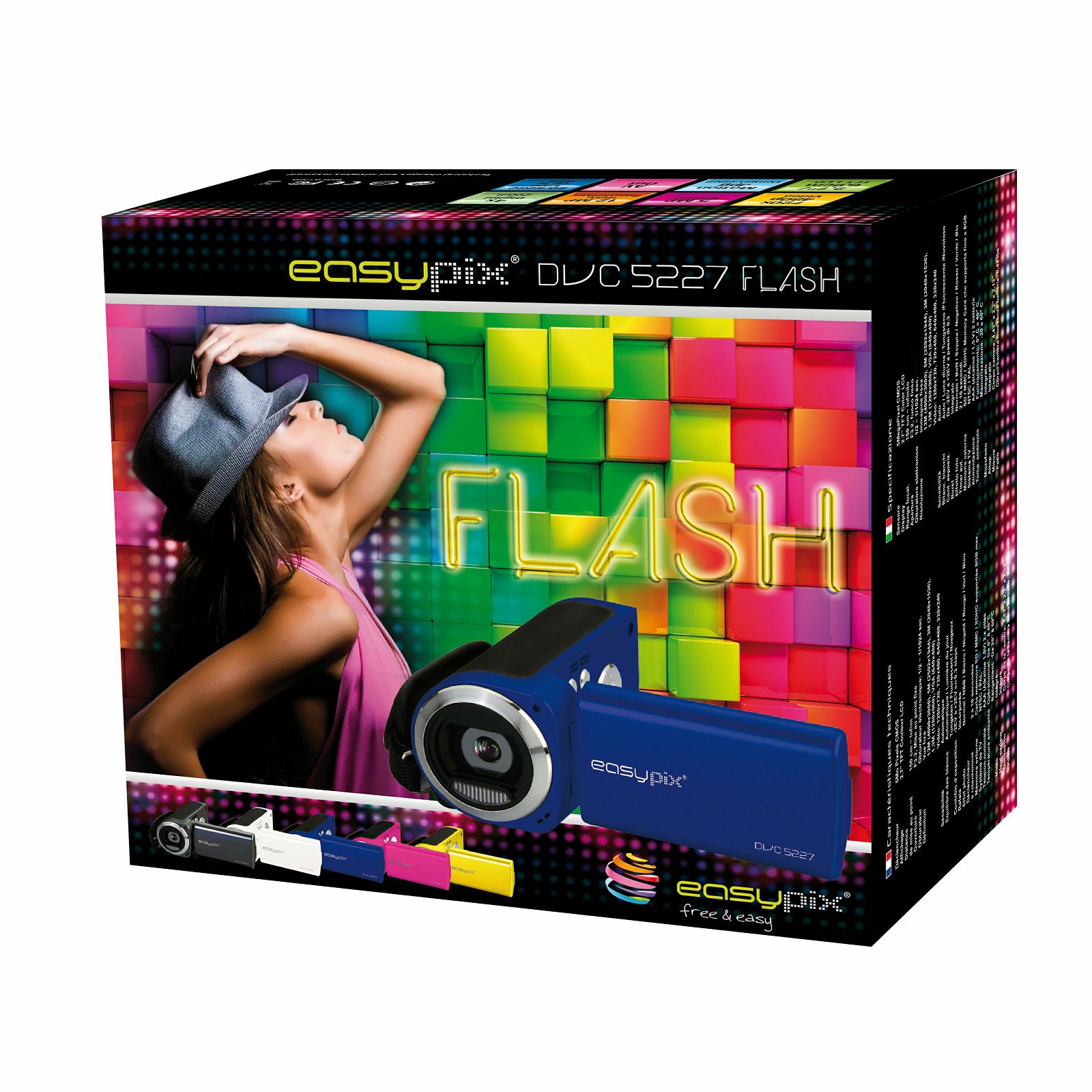 Easypix DVC5227-A Flash Royalblue 5MP 4x zoom plava digitalna kamera (23001)