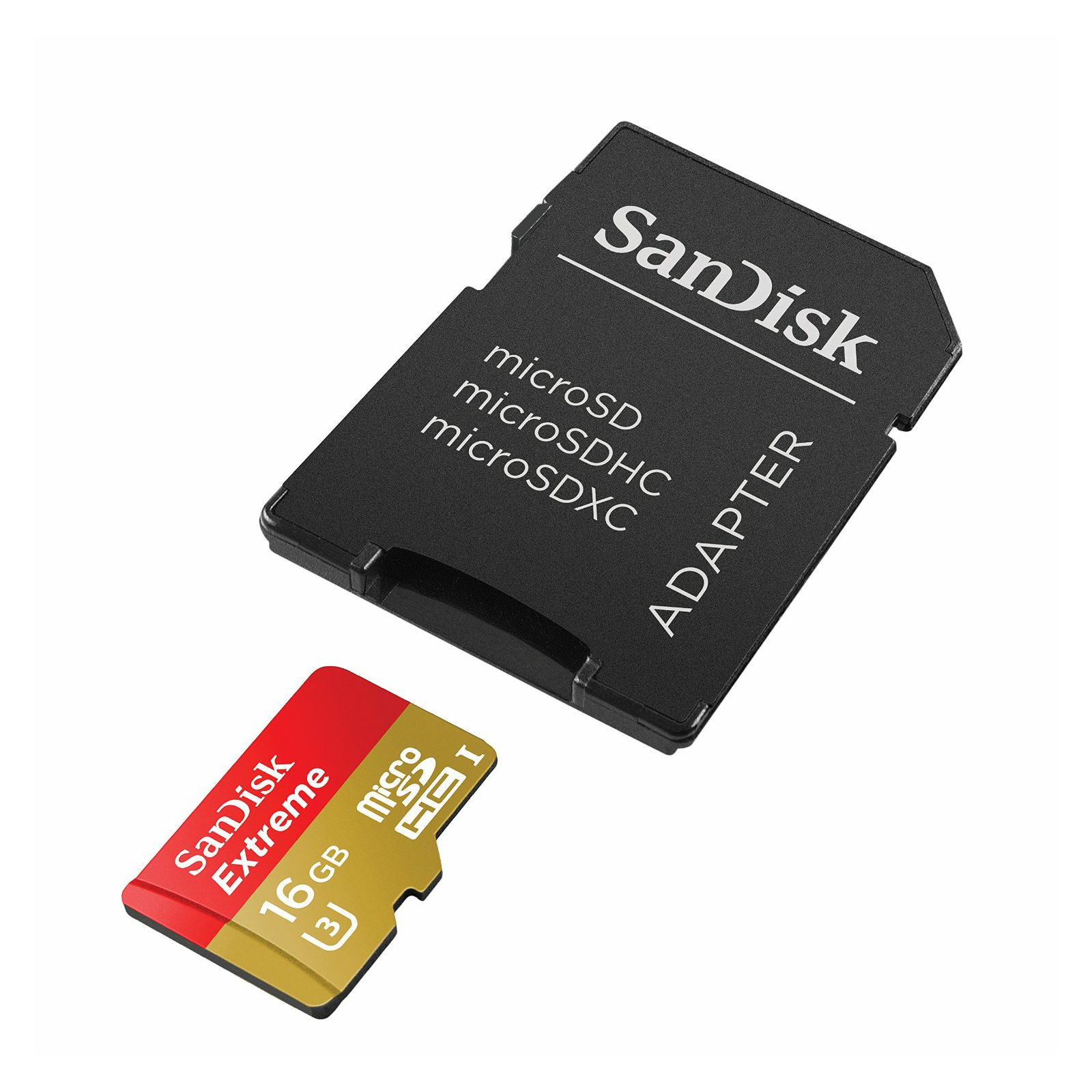 SanDisk Extreme microSDHC 16GB SD Adapter + Rescue Pro Deluxe 90MB/s Class 10 UHS-I U3 SDSQXNE-016G-GN6MA Memorijska kartica