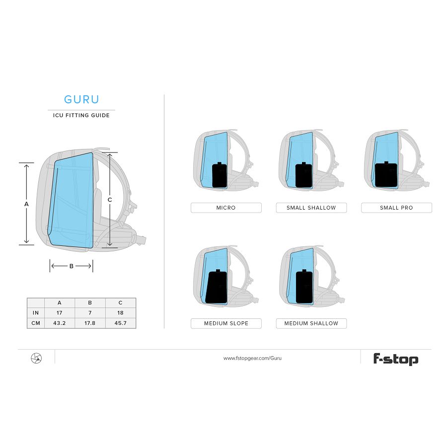 F-stop Guru Black foto ruksak Mountain series