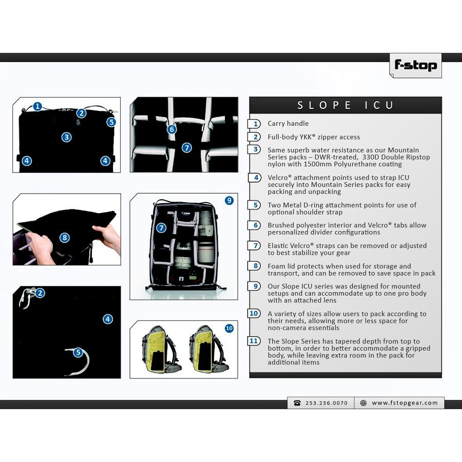 F-stop Medium Slope Black m285 ICU - Internal camera Units