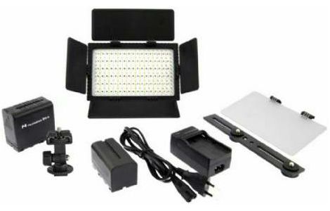 Falcon Eyes DV-216VC-K2 Dimmable Bi-Color LED Lamp Set including Battery