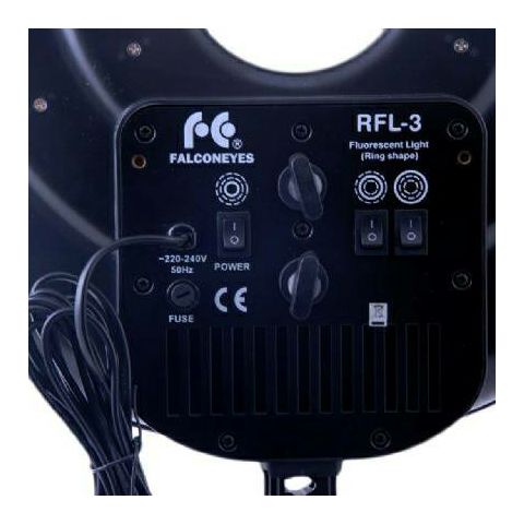 Falcon Eyes Ring Lamp Set RFL-3 with Light Stand komplet 2x RFL-3 + 2x W806 kontinuirana fluo kružna rasvjeta