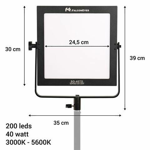 Falcon Eyes Sophiez SO-40TD 230V Bi-Color LED Lamp panel rasvjeta za video snimanje