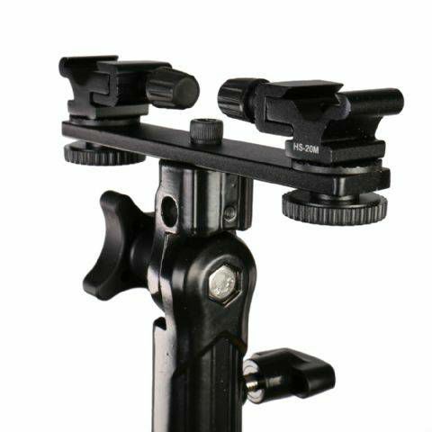 Falcon Eyes Twin Mount Tilting Bracket + 2 x Hotshoe CLD-14A