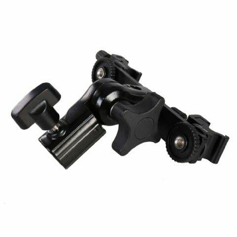 Falcon Eyes Twin Mount Tilting Bracket + 2 x Hotshoe CLD-14A