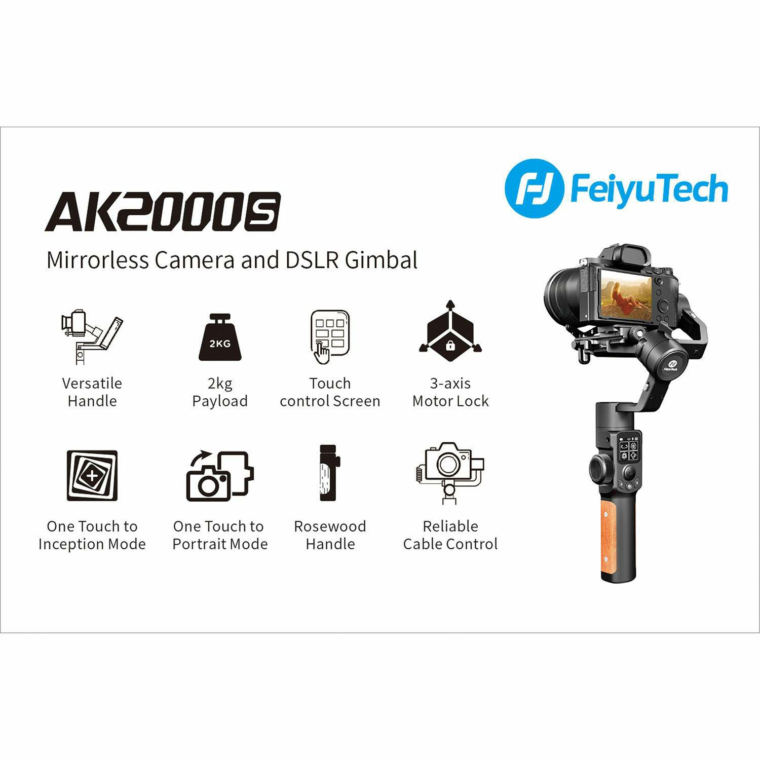 FeiyuTech AK2000S Standard Kit Gimbal Stabilizer 3-osni stabilizator za video snimanje