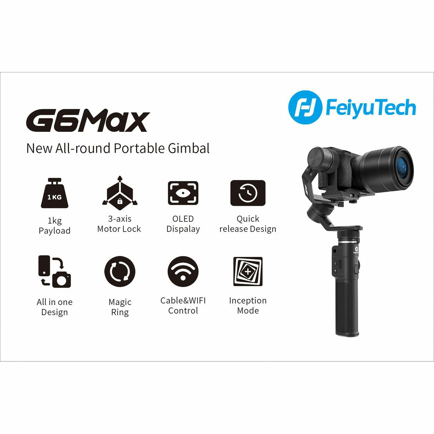 FeiyuTech G6 Max Gimbal Stabilizer 3-osni stabilizator za video snimanje