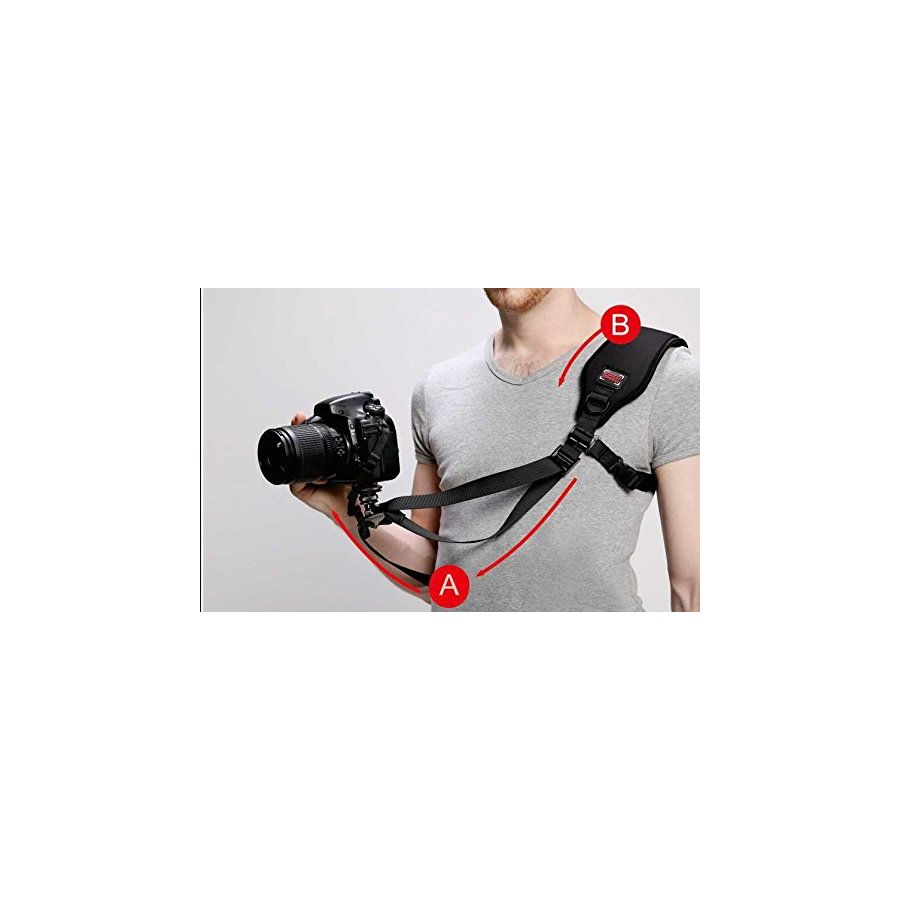 FotoSpeed F1 Black Kingkong + Air-Cell shoulder pad strap remen za nošenje DSLR fotoaparata s arca swiss brzo-skidajućom pločicom
