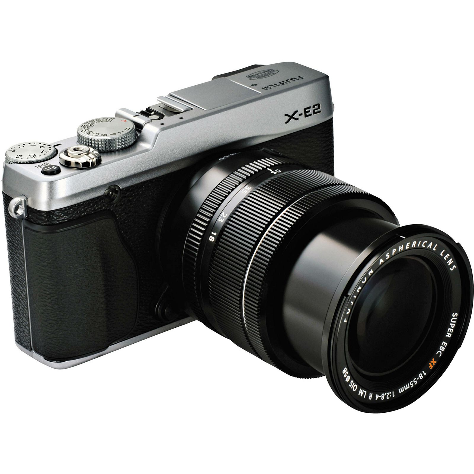 Fuji Finepix X-E2 + 18-55mm f2.8-4 OIS KIT srebreni Fujifilm fotoaparat Body + lens Fujinon 18-55 2.8-4 16MP APS- Trans CMOS II, 3,0" LCD, 1,040K + OVF