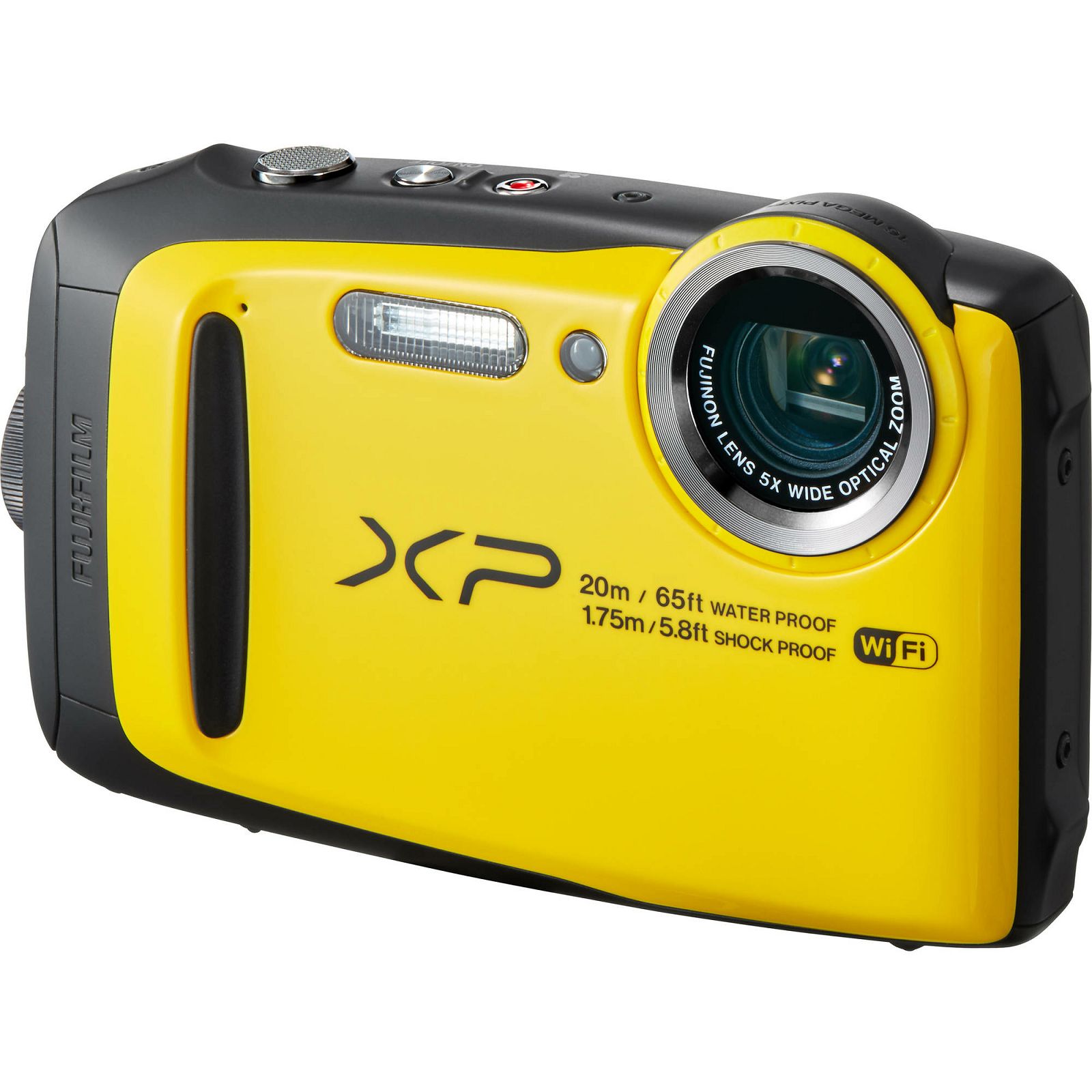 Fujifilm FinePix XP120 Yellow Fuji XP-120 žuti vodootporni podvodni digitalni fotoaparat WiFi remote 5x zoom 16.4Mpx 28mm BSI-CMOS sensor Digital camera