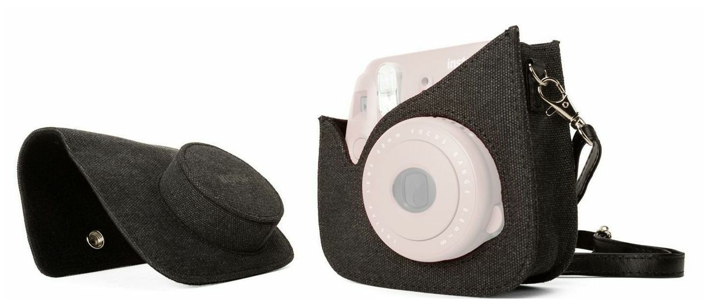 Fujifilm Instax Mini 8 Case Black Canvas soft case crna platnena futrola torbica za Fuji instant fotoaparat