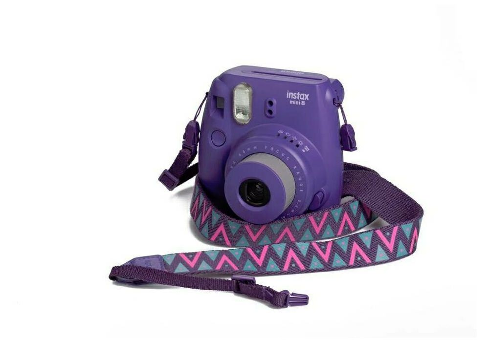 Fujifilm Instax Neck Strap Special Purple Triangles ljubičasti remen za Fuji polaroidni instant fotoaparat