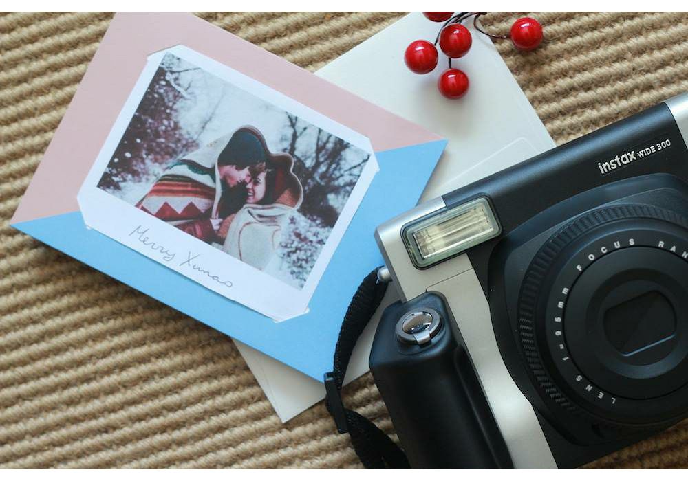 Fujifilm MSG Photo message card for Fuji Instax WIDE Brown Blue karta za fotografije smeđa plava