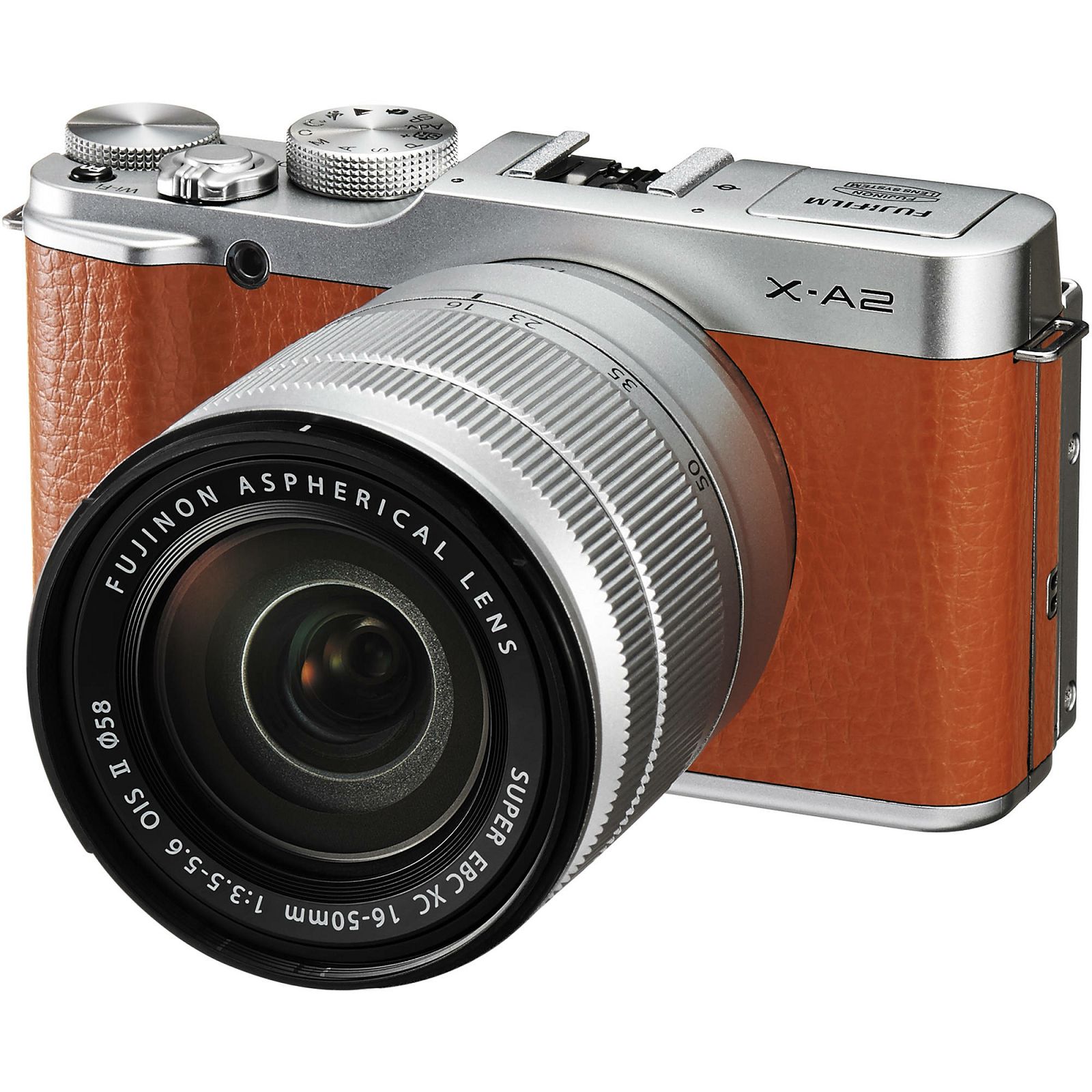 Fujifilm X-A2 + XC 16-50 II f3.5-5.6 brown Fuji 16-50mm digitalni fotoaparat