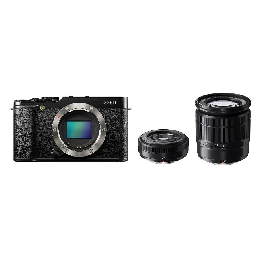 Fujifilm X-M1 + XC 16-50 f3.5-5.6 OIS + XF 27mm KIT Crni (Fuji fotoaparat + dva objektiva)
