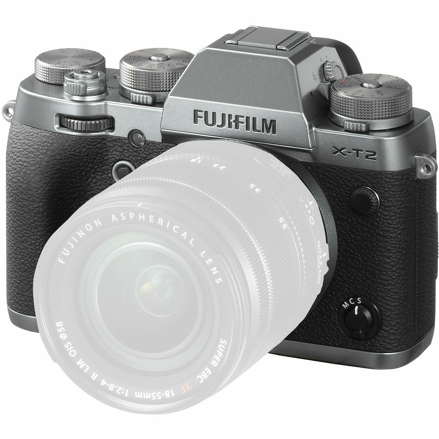 Fujifilm X-T2 Body Graphite Silver Mirrorless Digital Camera Fuji fotoaparat 24MP X-Trans CMOS III 3,0" LCD 1040K + OVF 3 way Tilt
