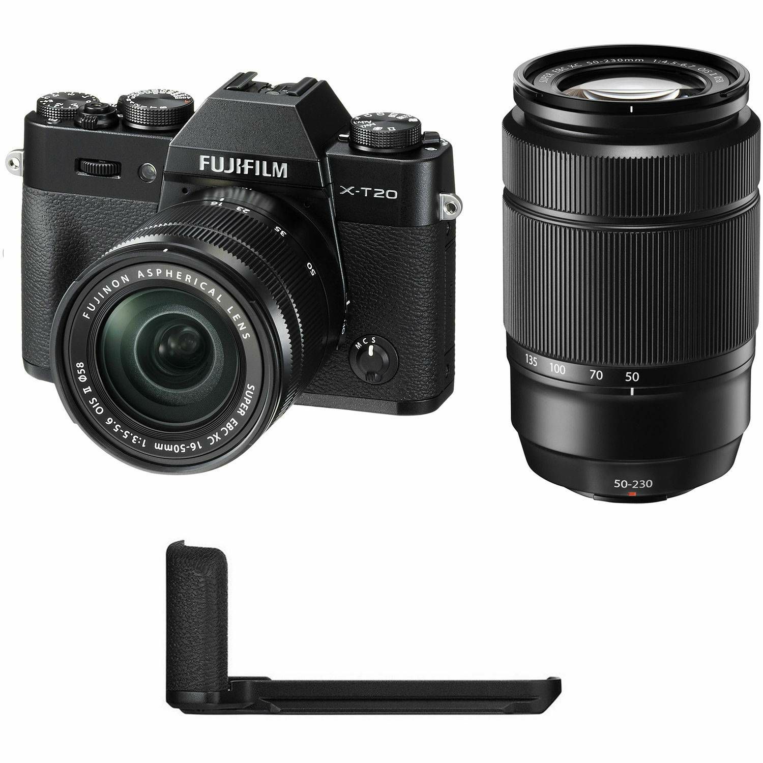 Fujifilm X-T20 + XC 16-50 + 50-230 Black crni digitalni mirrorless fotoaparat s objektivom 16-55mm f3.5-5.6 OIS II Fuji