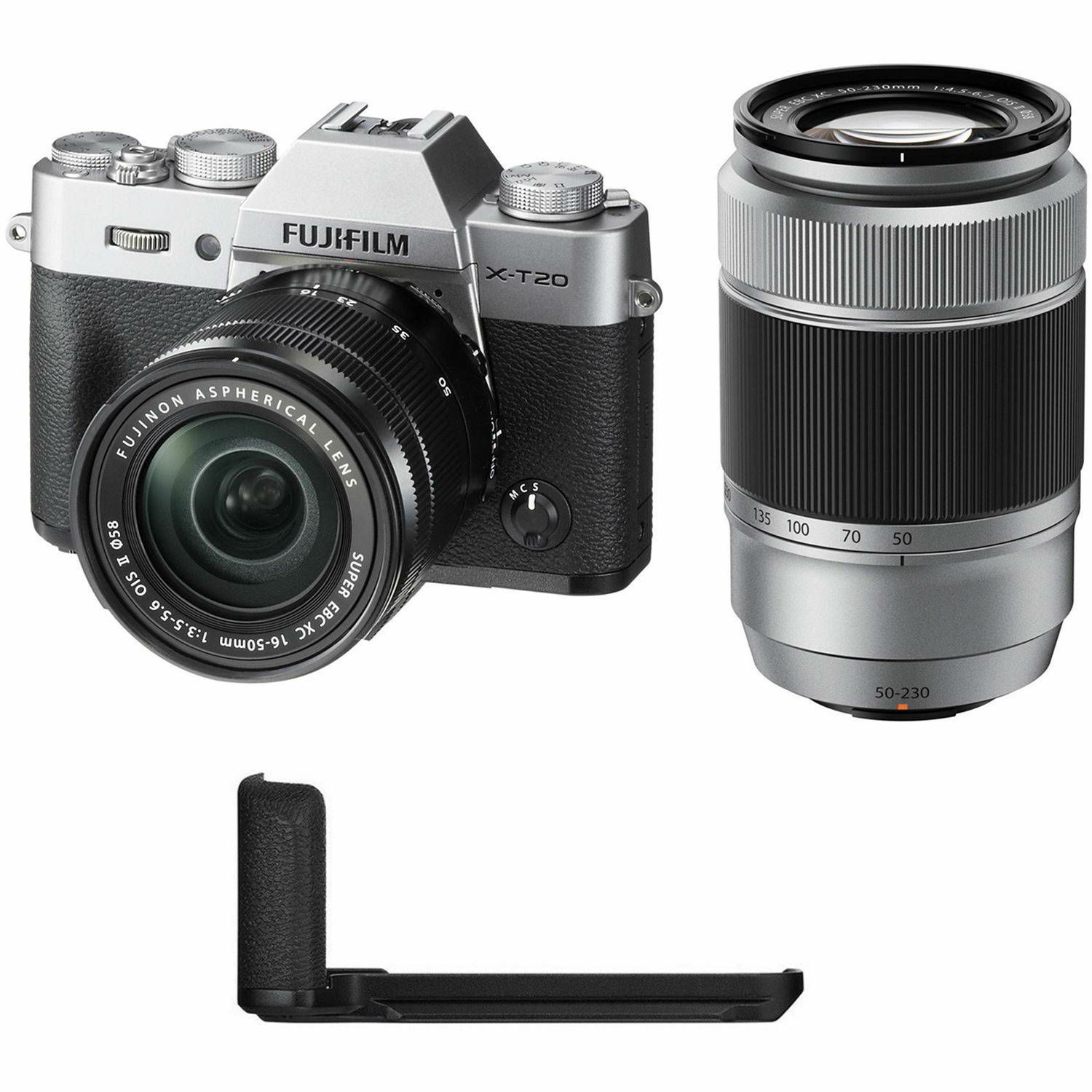 Fujifilm X-T20 + XC 16-50 + 50-230 Silver srebreni digitalni mirrorless fotoaparat s objektivom 16-50mm f3.5-5.6 OIS II Fuji