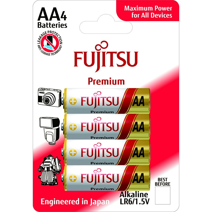 Fujitsu 4x LR6 alkalne baterije LR6(4B)FP alkaline batteries Premium Series