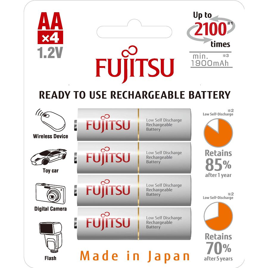 Fujitsu baterije White 4xAA 1900mAh HR-3UTCEX (4B)