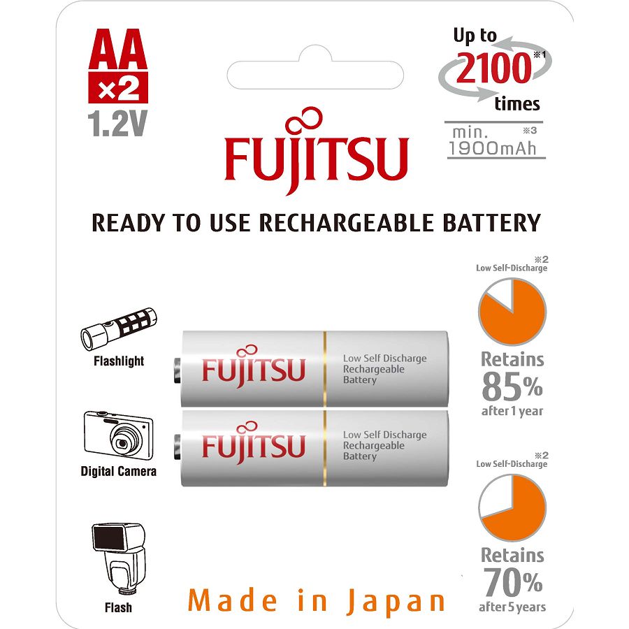 Fujitsu baterije White 2xAA 1900mAh HR-3UTCEX (2B)