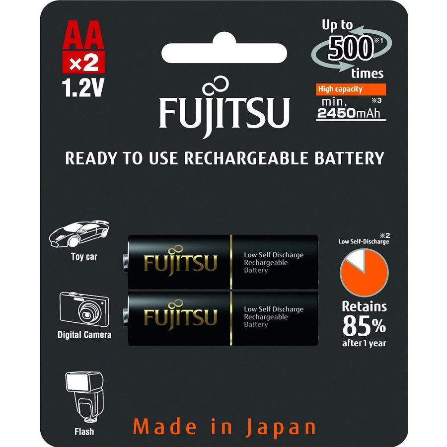 Fujitsu baterije Black 2xAA 2450mAh HR-3UTHCEX (2B)