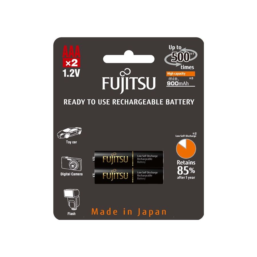 Fujitsu baterije Black 2xAAA 900mAh HR-4UTHCEX (2B)
