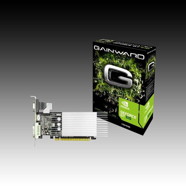 GAINWARD Video Card GeForce GT 610 DDR3 1GB/64bit, 810MHz/535MHz, PCI-E 2.0 x16,HDMI,DVI, VGA Heatsink, Retail