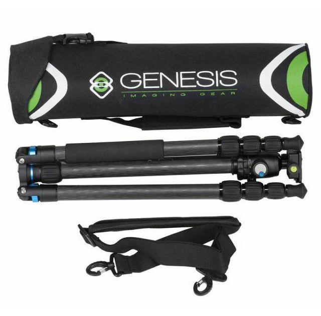 Genesis Base C1 BH-34 KIT Blue plavi komplet Carbon Fiber Tripod karbonski stativ 170,8cm + kuglasta glava ball head 15kg